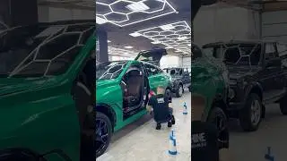 BMW X6 оклейка цветным полиуретаном из 🔵 в 🟢 #bmw #wrap #ppf