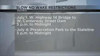 Rock Co. authorities plan slow-no-wake restrictions on Rock River because of fireworks