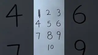 Write 1to 10#forkids #nurseryrhymes#kidslearning #drawing#1234learning #alphabet#123learning#shorts