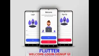 Welcome - Login - Signup Flutter UI - Flutter Coding