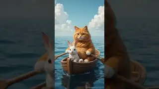 Meow cat save a little rabbit 🐇  #ai #MeowCat #CatSavesRabbit #AnimalRescue #CatShorts #ViralShorts