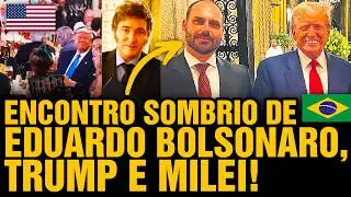 Eduardo Bolsonaro encontra Trump e Milei em Mar a Lago: O PLANO SECRETO contra o Brasil 😱 🇧🇷 🇺🇸