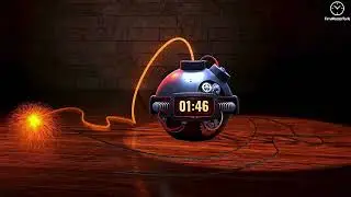 5-Minute Bomb Blast Countdown Timer 💣🔥 | Start & End Alert + Fuse Burning + Warning Ticking Sound