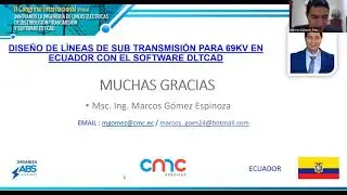 Ing. Marcos Gómez: Diseño de Líneas de Subtransmisión en 69 kV en Ecuador (7/12)