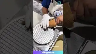 Ice Cream Cone ARTIST at Work! 🍦 My Sweet Tooth is Tingling! #icecreamlover #waffle #dessertgoals