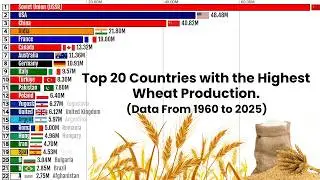 20 Countries Dominating Wheat Production From 1960 to 2025
