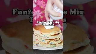Funfetti Pancakes with Cake Mix  #easyrecipe #pancakes #cakemix