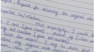 Request letter for returning original documents from school || Letter to principal