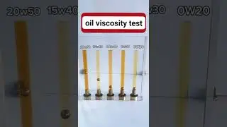 Oil viscosity test