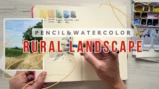 Watercolor Ukrainian Landscape 🌾 Sketchbook Demo
