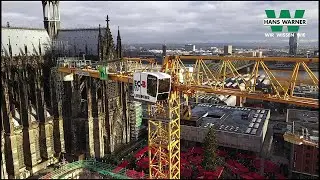 Dom-Hotel Köln Kranaufbau Hans Warner