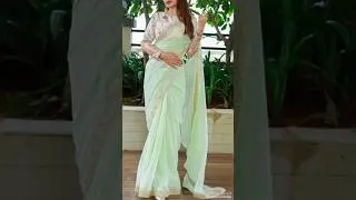 Light Green Silk Saree Designs #green #saree