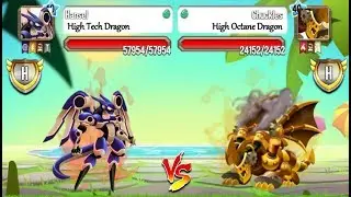 High Tech Dragon vs High Octane Dragon in Lap 3 | Dragon City