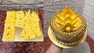 Luxury Butterscotch Cake | Beautiful Yellow Garnish Art 🎂💫