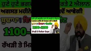 1100 ਮਹਿਲਾ ਪੈਨਸ਼ਨ | 1100 women scheme in punjab 2024 |1000 ਮਹਿਲਾ ਪੈਨਸ਼ਨ ਸਕੀਮ | 2500 budhapa pension