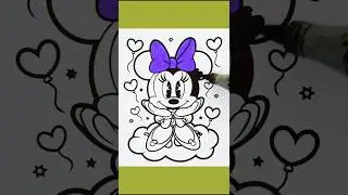 Minnie Mouse Drawing and Coloring for Kids #minniemousedrawing #drawing #coloringpages