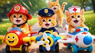 👉Lovely Mother Cat Creates a Cute Tiger Hat for Her Kittens on the Farm 🐯🐱