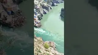 Alokananda, feft side & Bhagirathi, coming down meets and togather flowing with new name as Ganga.