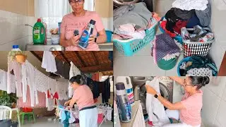 08 DIAS SEM LAVAR ROUPAS, TESTEI SABÃO TIXAN YPÊ CICLO RÁPIDO, LIMPEZA RÁPIDO NA LAVANDERIA! 