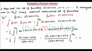 M2 | 72 | Fourier Series_Sums on Orthogonality_(Part_2)_( Part_1)