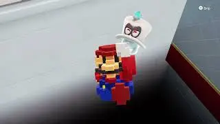 Cappy Drops Plastic 8-Bit Mario Into a Pit