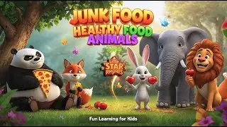 Junk Food vs Healthy Food Animals Song 🍎🥕 | Fun Learning Song for Kids