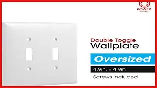 Power Gear Double Wall Plates Cover, 2 Gang, Light switch cover, 0.32