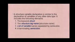 EST 102 PROGRAMMING IN C: STRUCTURE I