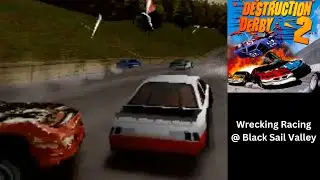 Destruction Derby 2 (1996, PS1) - Wrecking Racing At Black Sail Valley