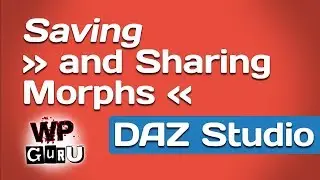 Saving and Sharing Morphs for DAZ Characters