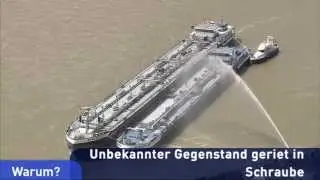 Havarie eines Tankschiffes bei Lorchhausen