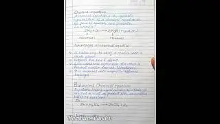 Chemical Reactions And Equations | Handwritten Notes Free Pdf 👇 | Class 10 | Harshita_Pandey | Ch-1