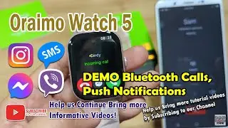 [ Demo] Oraimo Watch 5 Smartwatch - Smart Notifications, Bluetooth Call
