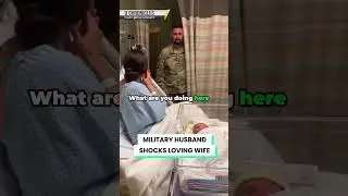 Military husband shocking surprised