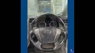 Full Colour Restore Service #toyota #vellfire #steeringwheel #repair #colorrestoration