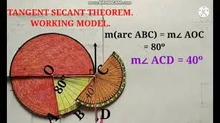 tangent secant theorem Maths working Model subject -Geometry Unit-circle ACVM Maths lab (acvm).
