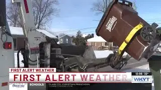 Rumpke works to catch up on routes as icy roads create safety concerns for workers