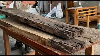 Unique coffee table made from recycled wood // A great piece for watching football matches