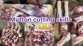 Mutton cutting skills! Mutton cutting #meat #mutton #muttoncuttingindia #shortvideo #shorts #youtube