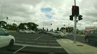Drive through Truganina Hoppers Crossing Streets Tarneit Central stop Western Suburbs Melbourne Aus