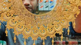 সলিড গোল্ড প্লেটেড নেকলেস সেট কিনুন/Solid gold plate nackleas set buy.