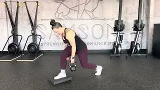 Static Lunge with KB Pass on Foam Pad