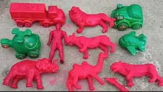 cleaning camel elephant helicoptar jiraf lion tiger spidarmen penthar || animals, toys