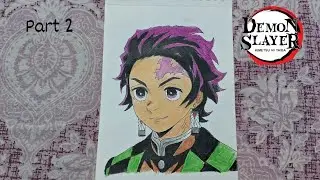 Как нарисовать Танджиро Камадо шаг за шагом (урок) для начинающих ||Demon Slayer: Kimetsu no yaba...