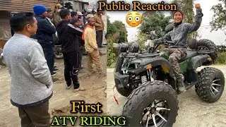 First Time ATV Riding || Crazy Public Reaction 😳😎|| ATV Riding || Adventure Vlog