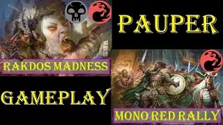 Rakdos Madness Vs Mono Red Rally [PAUPER] Gameplay Ao Vivo #mtgpauper #mtgpaupergameplay