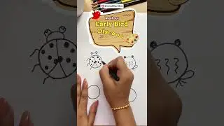 Easy animal faces with circle #shortsvideo #drawing