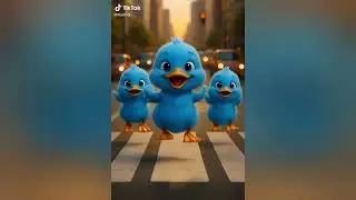 Blue Ducks Having Fun In The City 