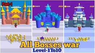 Gun clash 3D All Big bosses attack||Episode-1||Level-1To10||U.S.Gamingzone||voodoo gameplay
