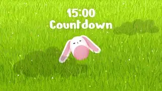 15 Minute Relaxing Countdown | Lumie Resting on the Grass | Calm Animation